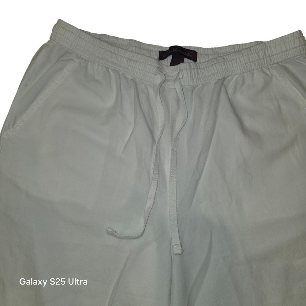 EUC Gloria Vanderbilt white, cotton, wide‎ leg with slit, capri pants sz M - Picture 4 of 7